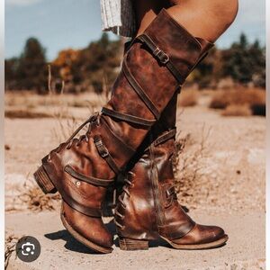 Free Bird Size 7 Cassius Leather Knee High Boots